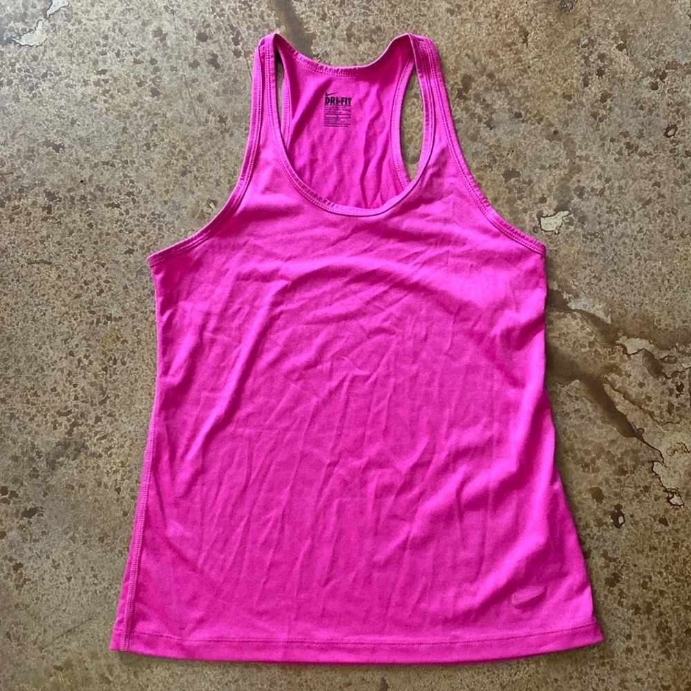 Nike hot pink racerback scoop neck Dri-Fit tank top